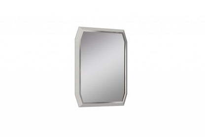 49" Taupe Abstract Glass Framed Accent Mirror