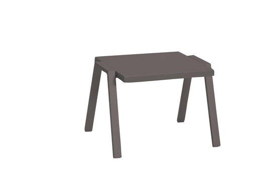 22" Taupe Aluminum Outdoor Side Table