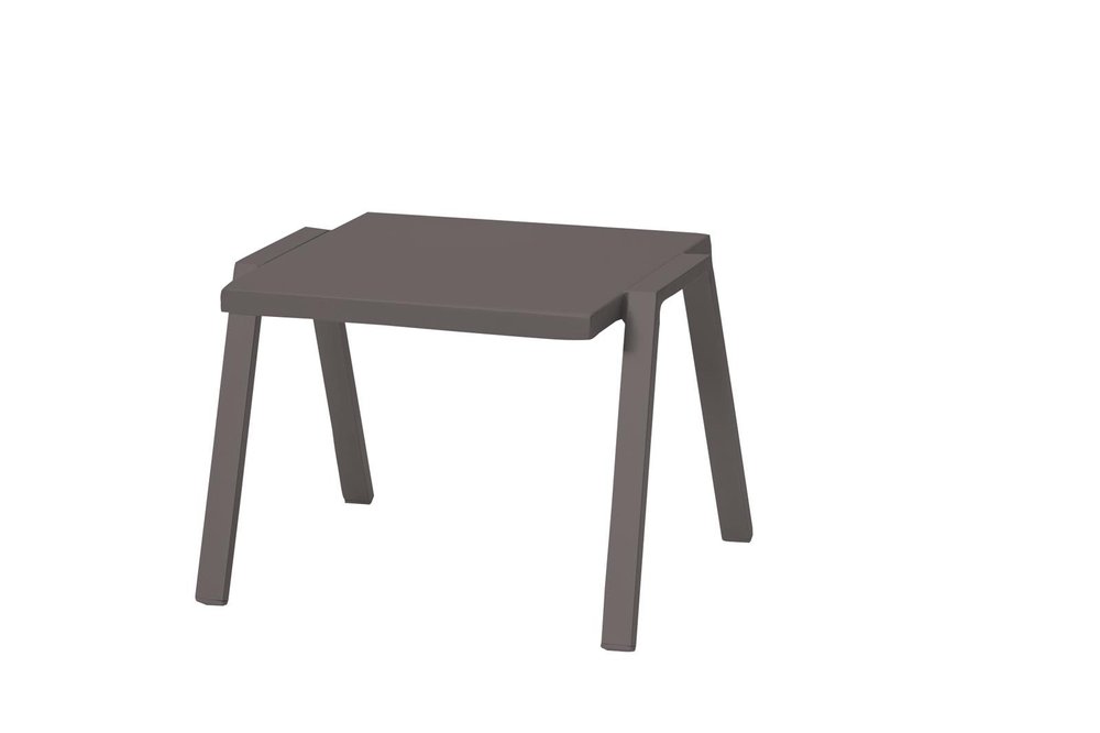 22" Taupe Aluminum Outdoor Side Table