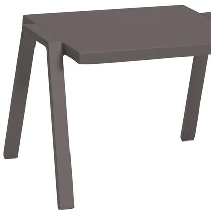 22" Taupe Aluminum Outdoor Side Table