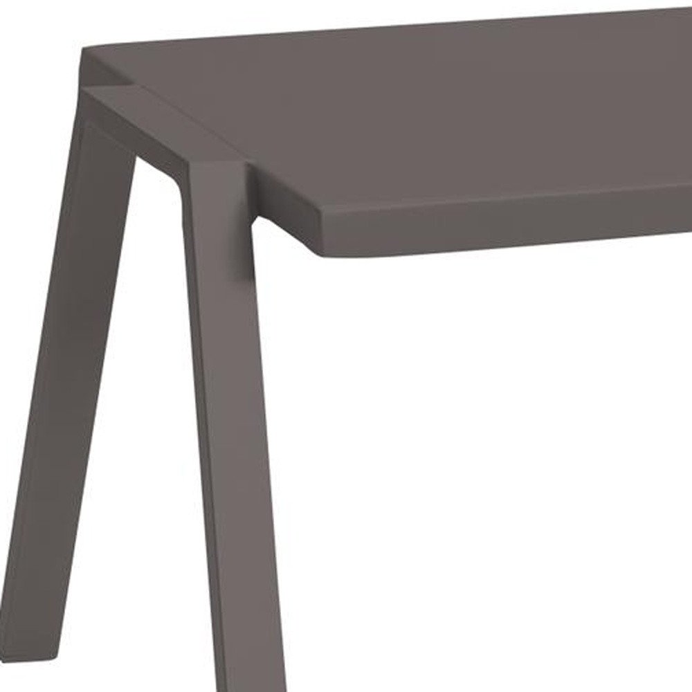 22" Taupe Aluminum Outdoor Side Table