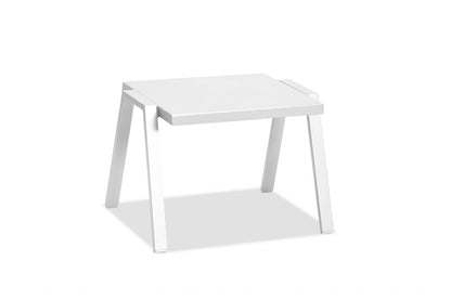22" White Aluminum Outdoor Side Table