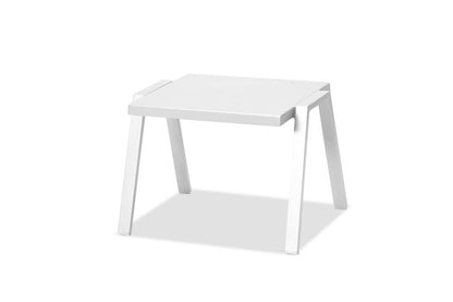 22" White Aluminum Outdoor Side Table