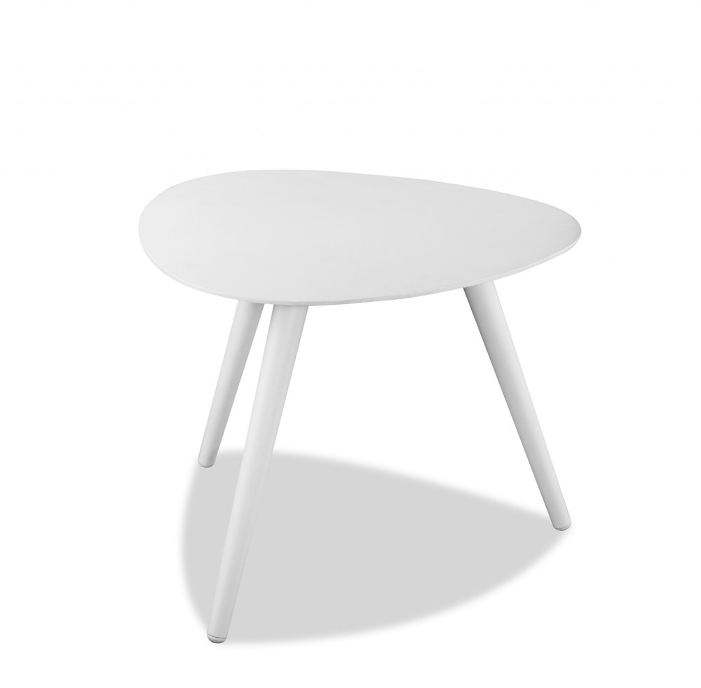 27" White Aluminum Specialty Outdoor Side Table