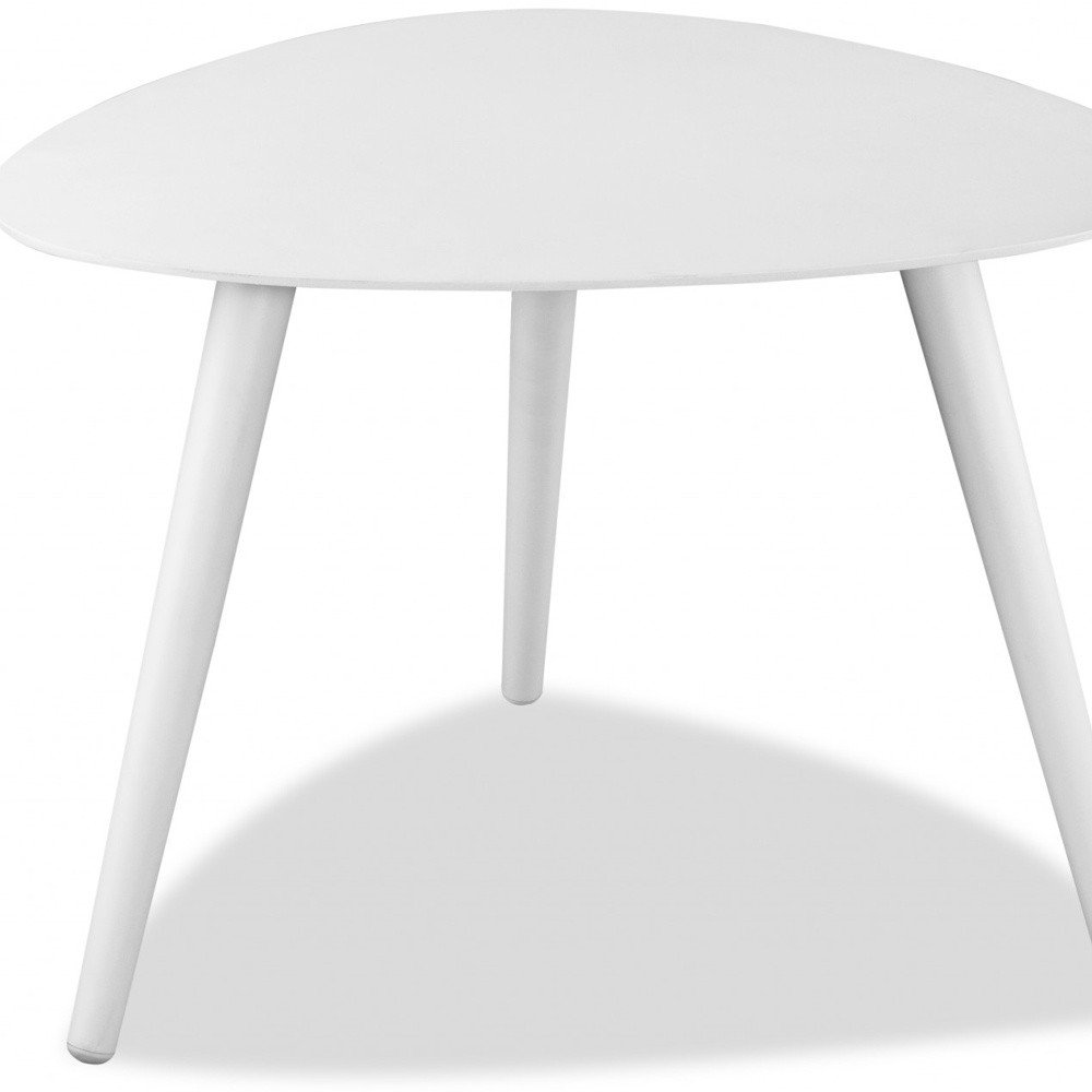 27" White Aluminum Specialty Outdoor Side Table