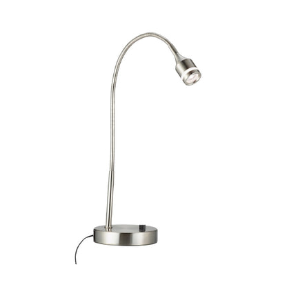 Brushed Steel Metal Led Adjustable Desk Lamp
