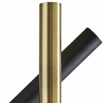 68" Black Metal LED Floor Lamp With Black Metal Cylinder Shade