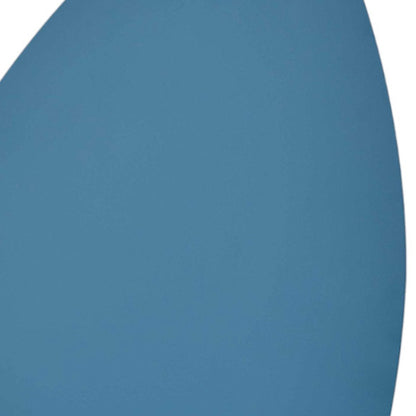 13" Gray Concrete Novelty Bedside Lamp With Aqua Novelty Shade
