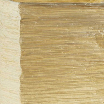 25" Natural Solid Wood And Silver Metal Table Lamp Beige Paper Shade