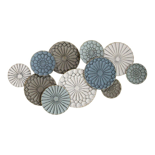 25" X 47" White Metal Circle