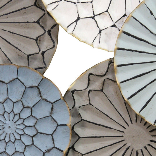 25" X 47" White Metal Circle
