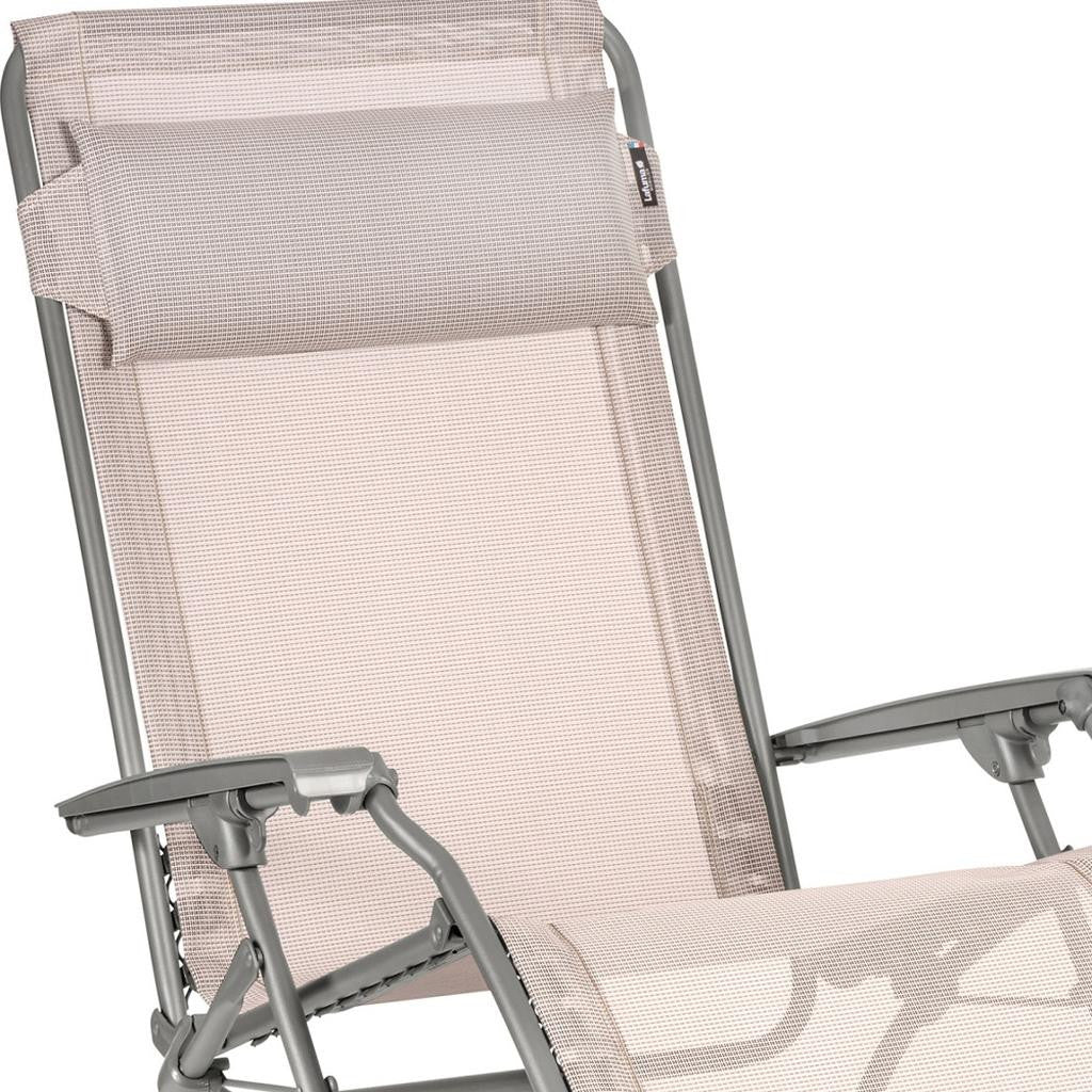 27" Blue Metal Outdoor Zero Gravity Chair with Blue Cushion