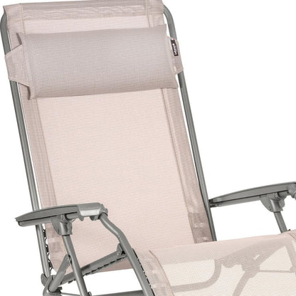27" Blue Metal Outdoor Zero Gravity Chair with Blue Cushion