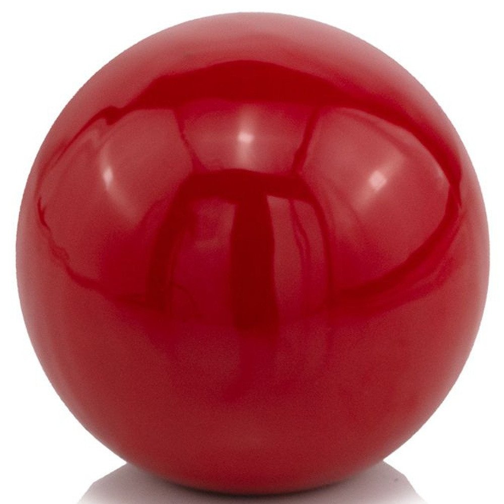 4" Red Aluminum Decorative Orb Tabletop Sculpture