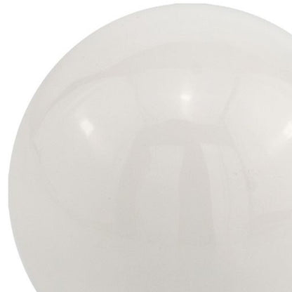 4" White Aluminum Decorative Orb Tabletop Sculpture