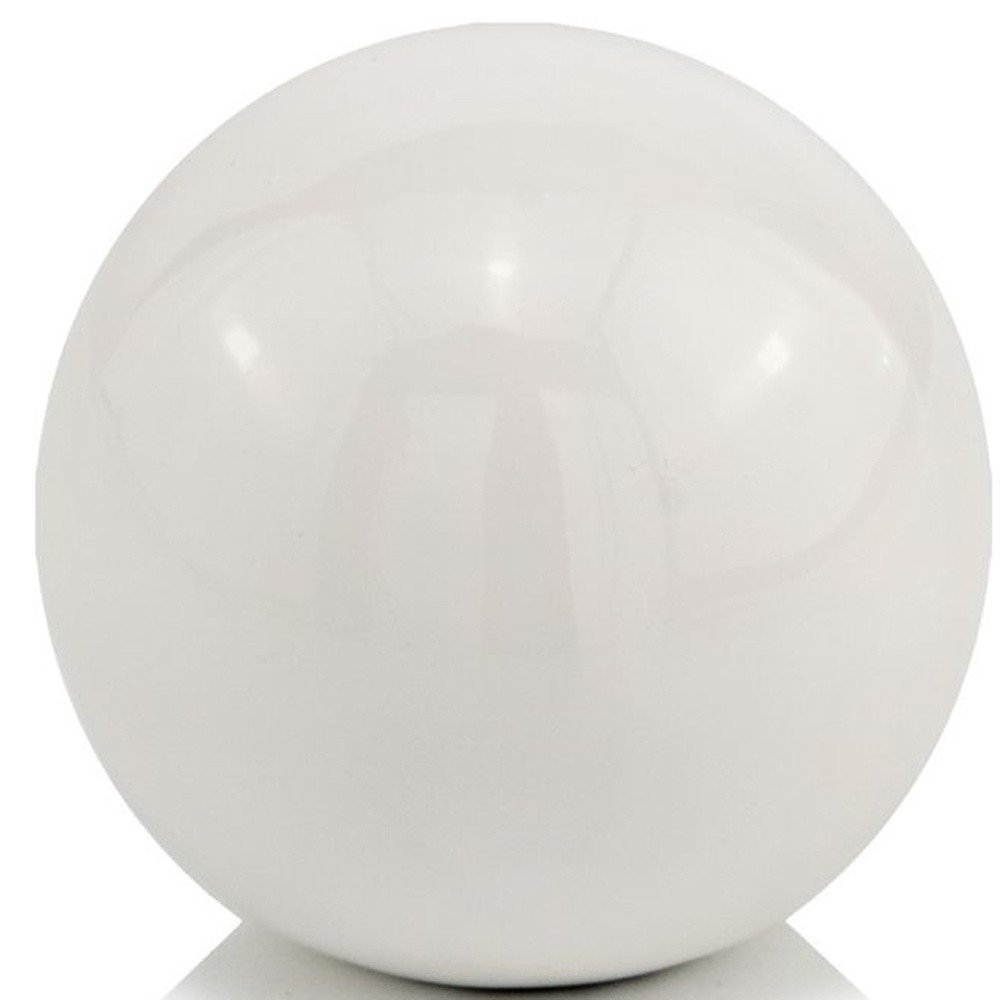 4" White Aluminum Decorative Orb Tabletop Sculpture