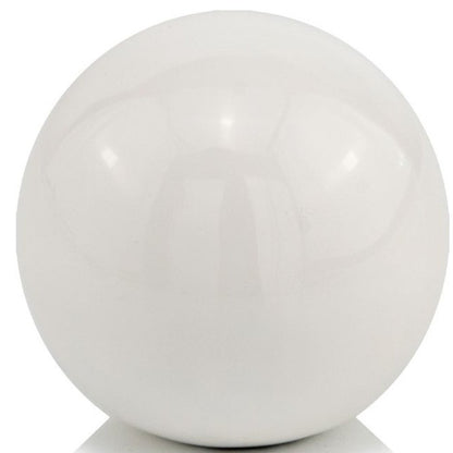 4" White Aluminum Decorative Orb Tabletop Sculpture