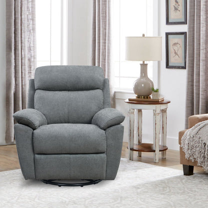 35" Gray Fabric Power Recliner with USB