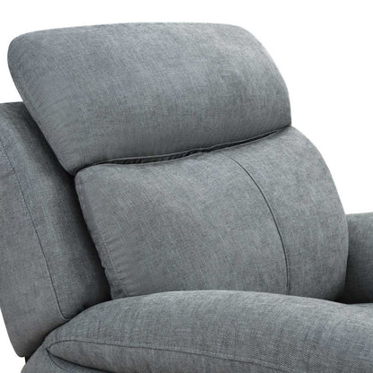 35" Gray Fabric Power Recliner with USB