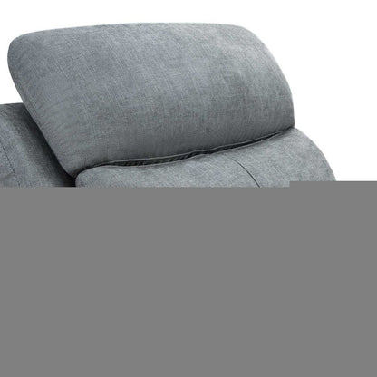 35" Gray Fabric Power Recliner with USB