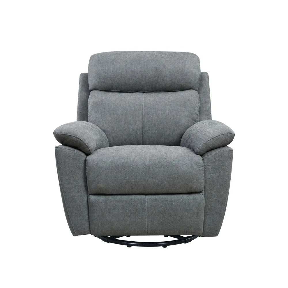 35" Gray Fabric Power Recliner with USB