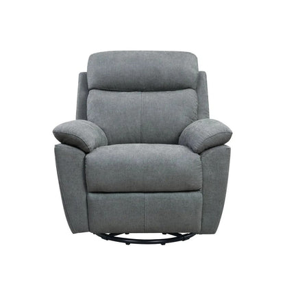35" Gray Fabric Power Recliner with USB