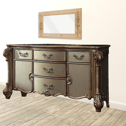 71" Solid Wood Five Drawer Dresser
