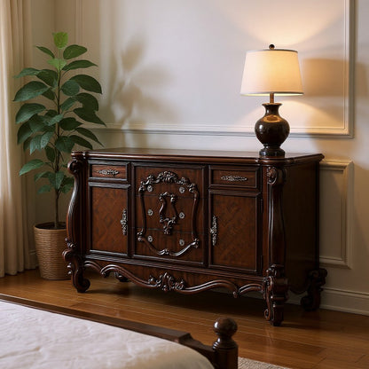 70" Bone White Solid Wood Six Drawer Combo Dresser