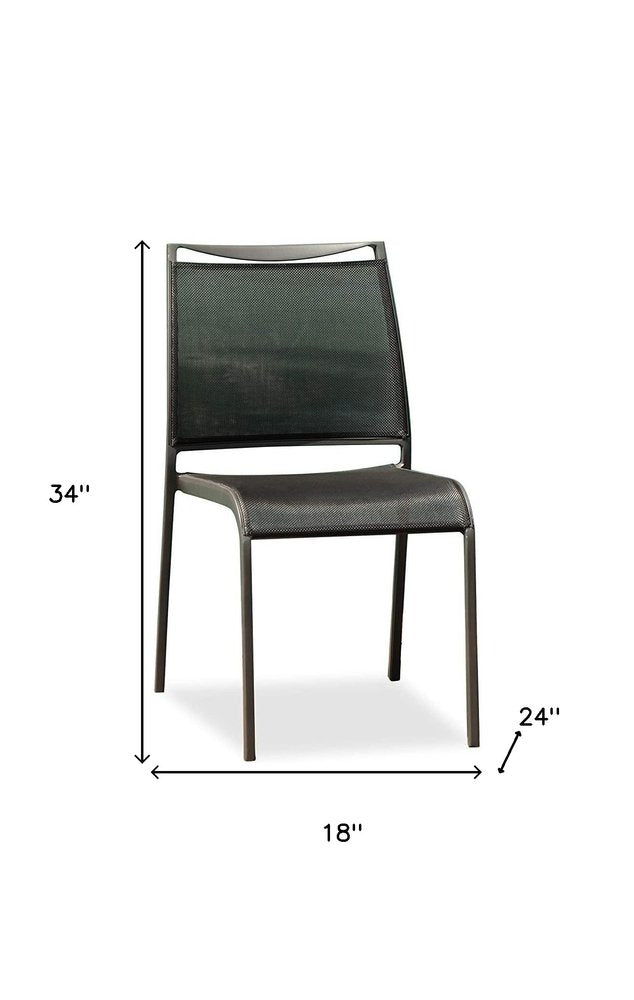 Set of Two Gray Dining Side Chairs
