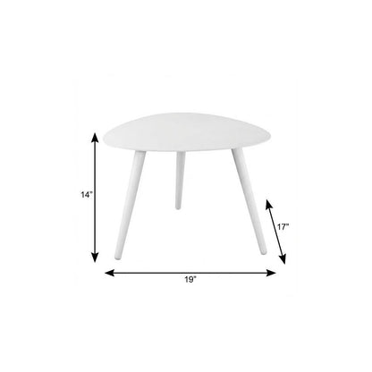 19" White Aluminum Specialty Outdoor Side Table