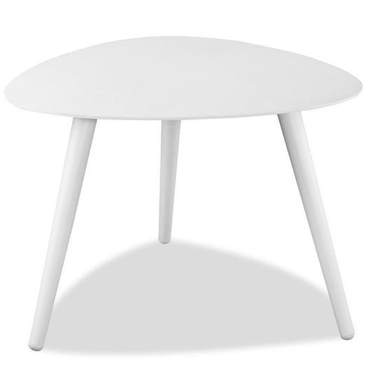 19" White Aluminum Specialty Outdoor Side Table