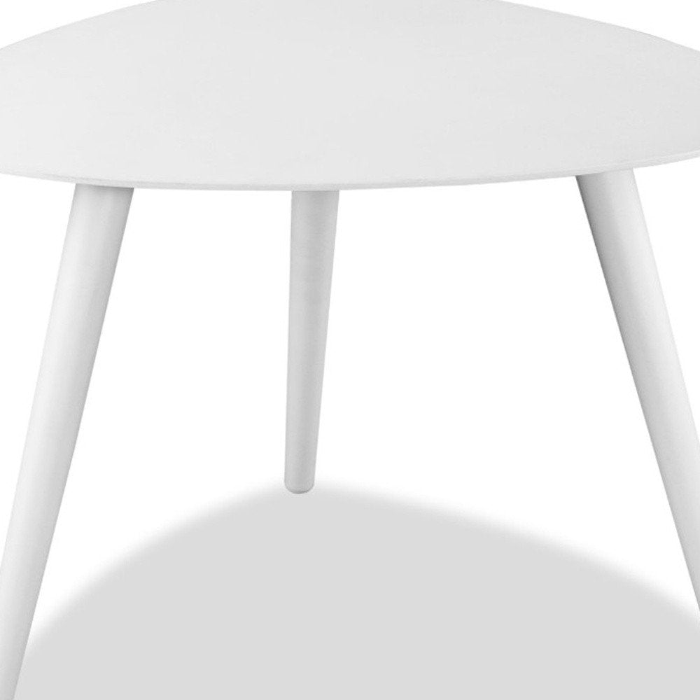 19" White Aluminum Specialty Outdoor Side Table