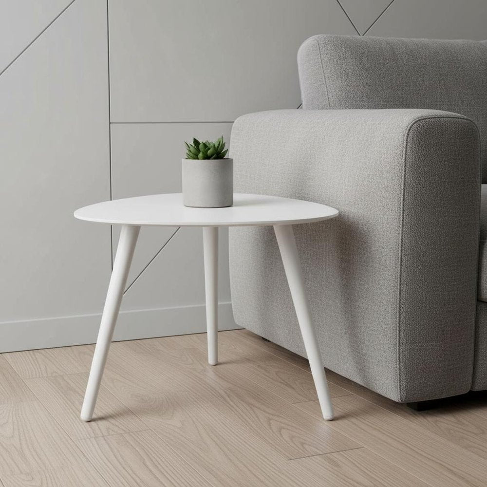 19" White Aluminum Specialty Outdoor Side Table