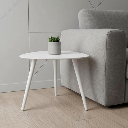 19" White Aluminum Specialty Outdoor Side Table