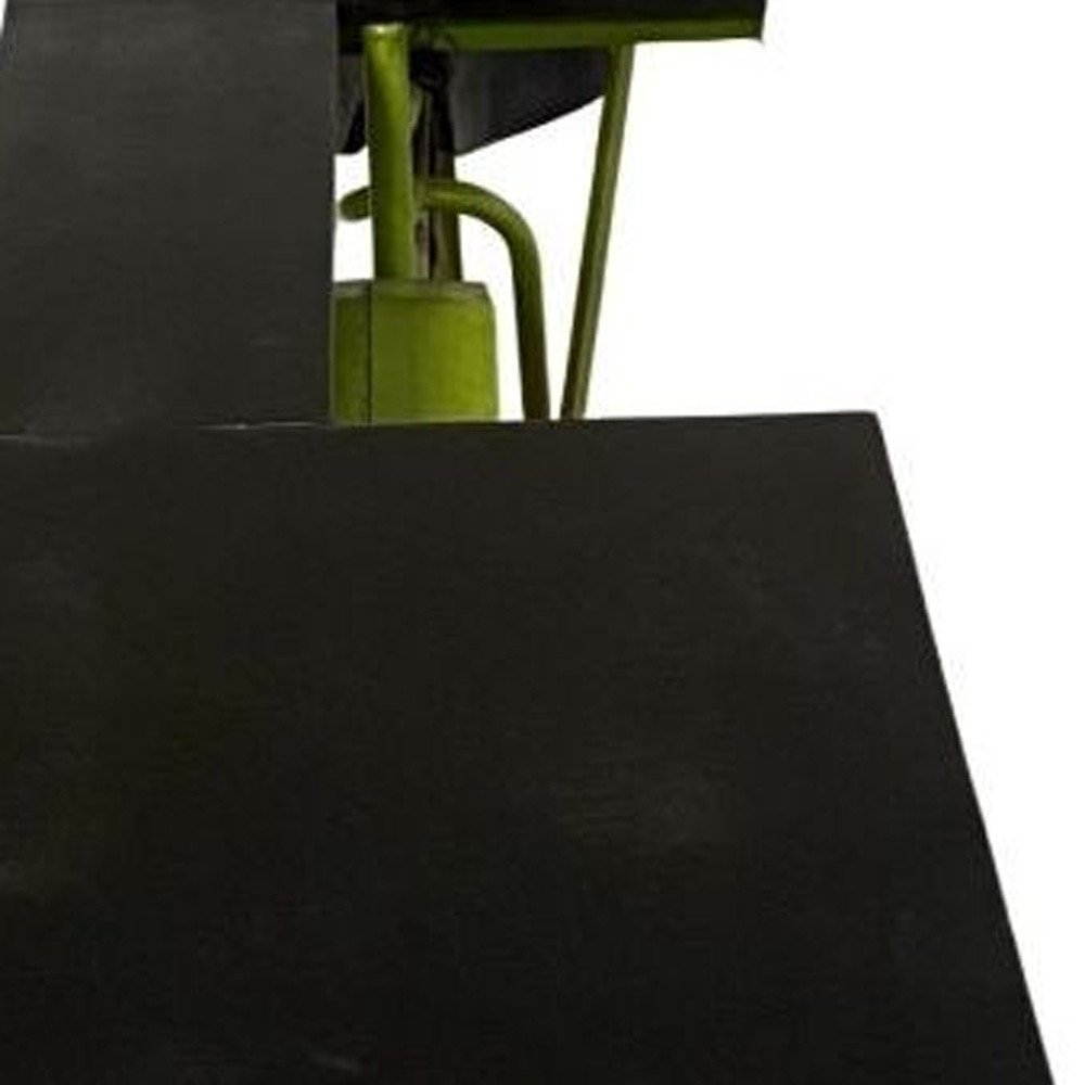 71" Brown and Green Solid Wood and Metal Bike Kitchen Cart