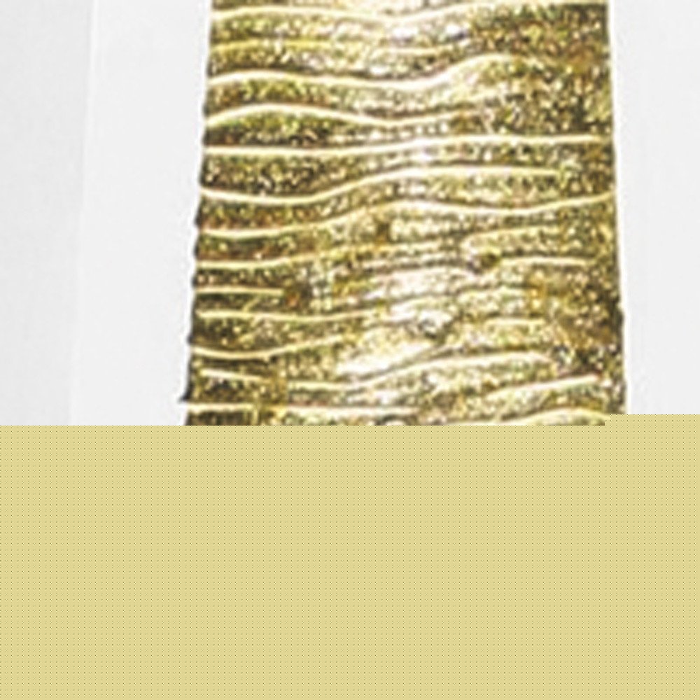 11" Clear And Gold Cylinder Lead Free Crystal Table Vase