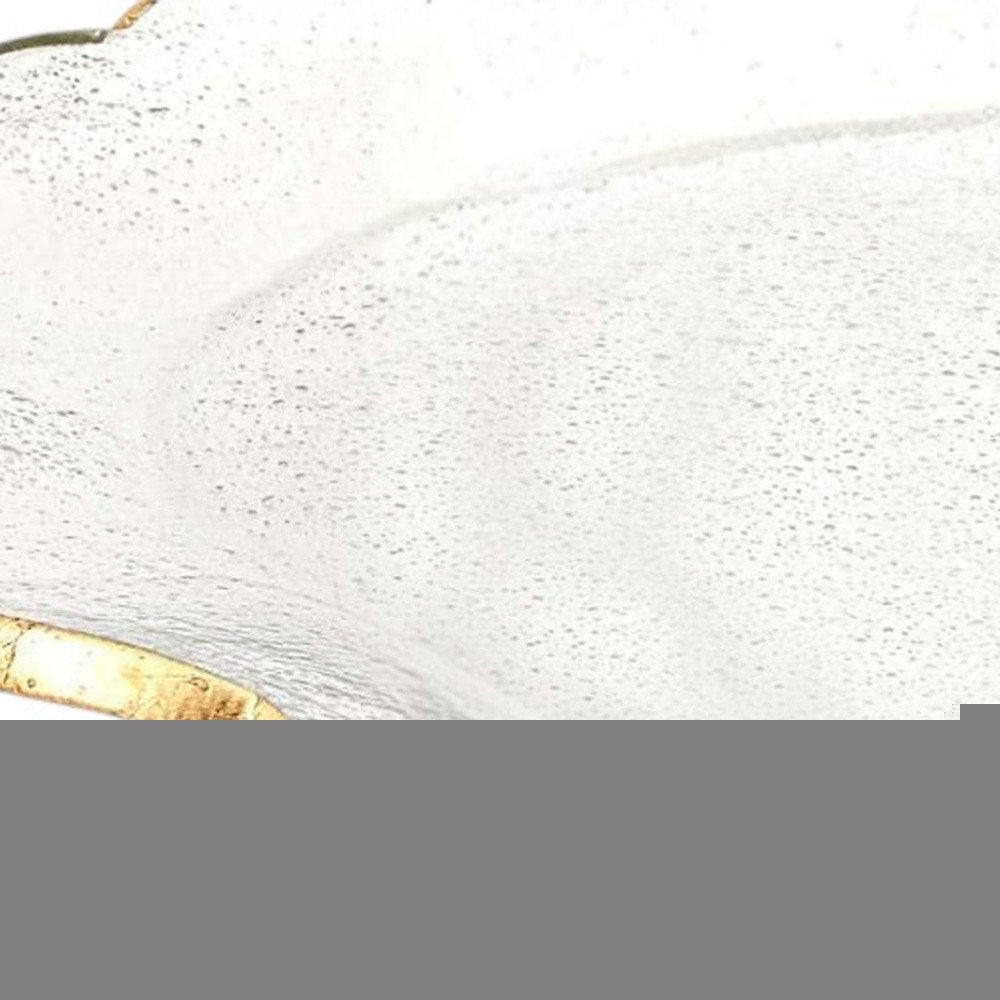 10" Clear And Gold Glass Platter