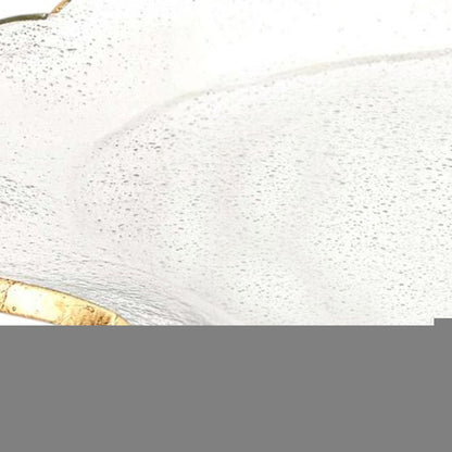10" Clear And Gold Glass Platter