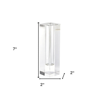 7" Clear Bud Lead Free Crystal Table Vase