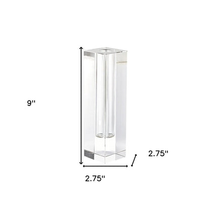 7" Clear Bud Lead Free Crystal Table Vase