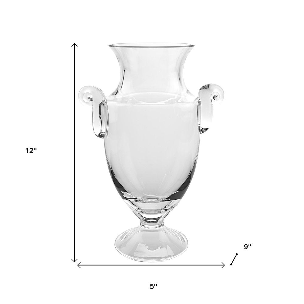 12" Clear Cylinder Lead Free Crystal Table Vase