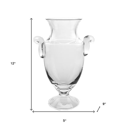 12" Clear Cylinder Lead Free Crystal Table Vase