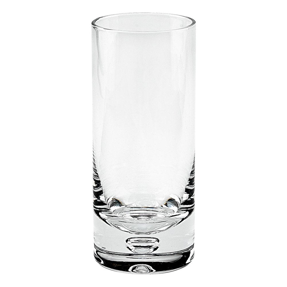 Set of Four Clear Mouth Blown Crystal Highball Glasses