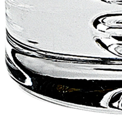 Set of Four Clear Mouth Blown Crystal Highball Glasses