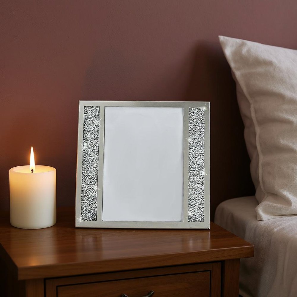 5" x 7" Silver Crystal Tabletop Picture Frame