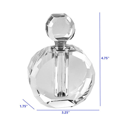 5" Clear Crystal Decorative Perfume Bottle