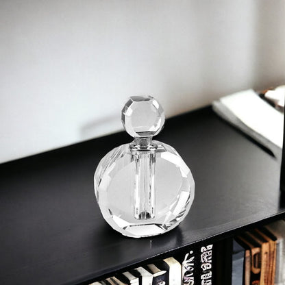 5" Clear Crystal Decorative Perfume Bottle