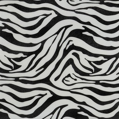 12" Black And White Zebra Iron And Resin Square Hanging Wall Tile