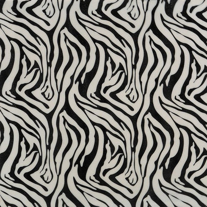 20" Black And White Zebra Iron And Resin Square Hanging Wall Tile