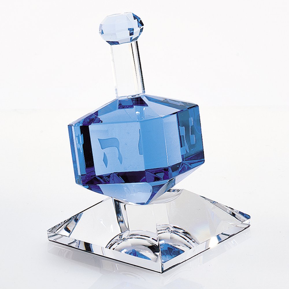 4" Blue Crystal Statue Tabletop Sculpture